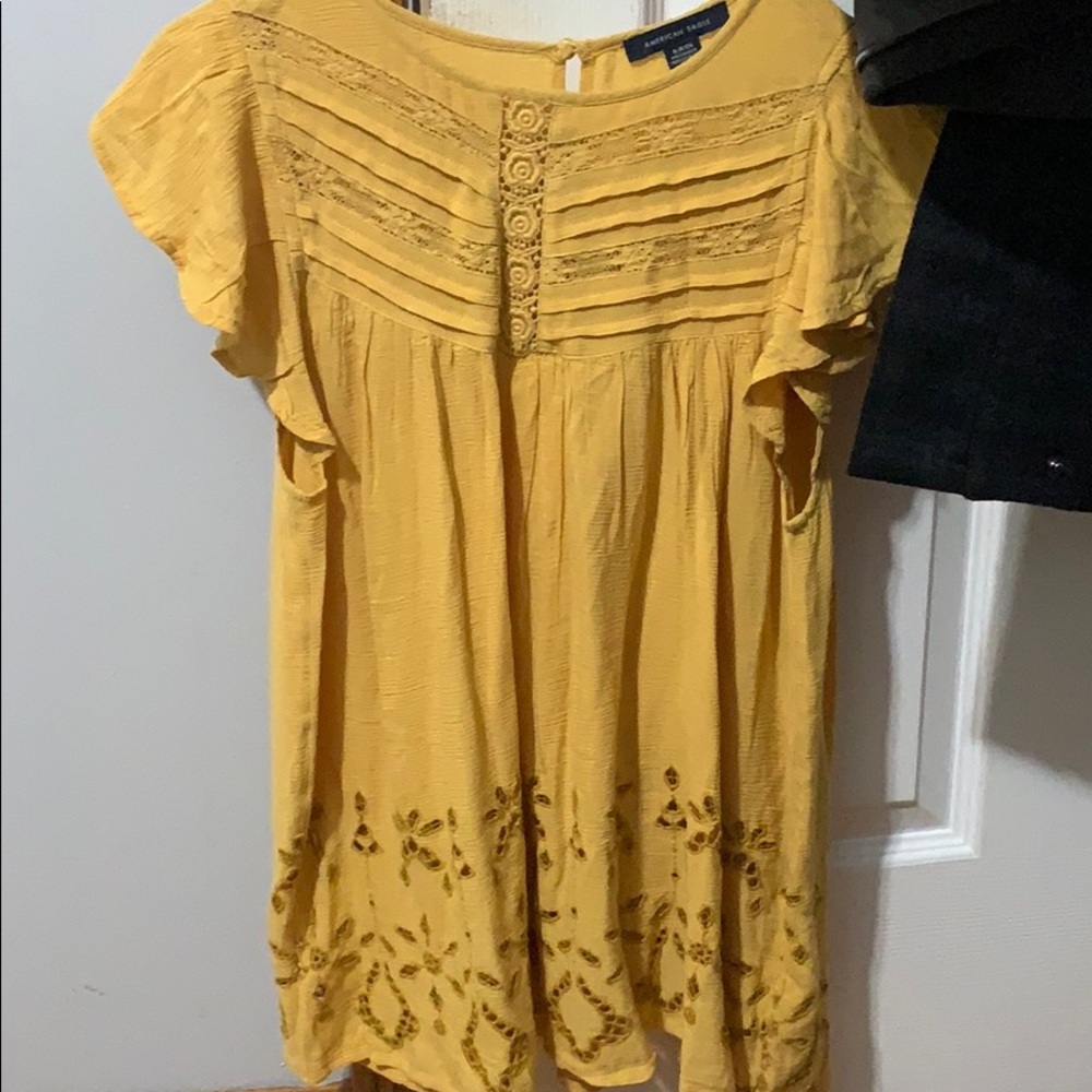 American Eagle Top Mustard Yellow